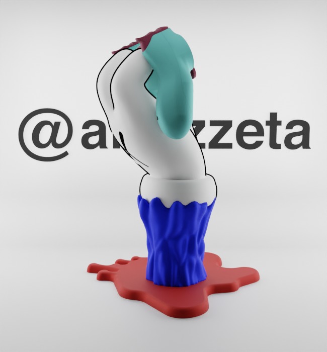 Kaws BFF Companion Hand Controller Stand PS and Xbox Textured Low-poly 3D model_32