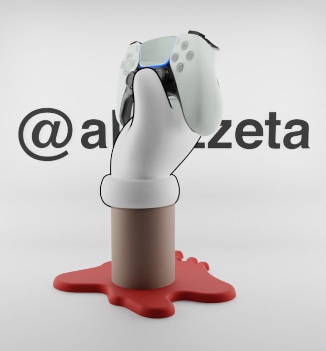 Kaws BFF Companion Hand Controller Stand PS and Xbox for Print 3D print model_4