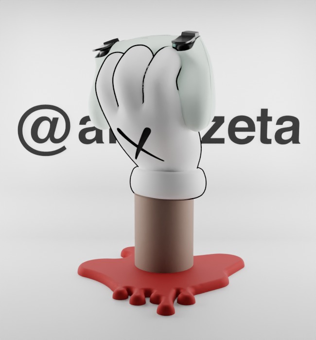 Kaws BFF Companion Hand Controller Stand PS and Xbox for Print 3D print model_12