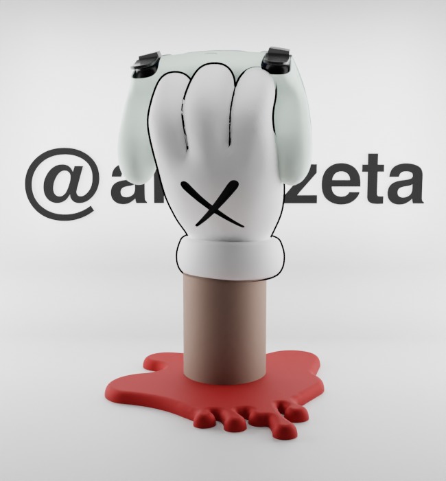 Kaws BFF Companion Hand Controller Stand PS and Xbox for Print 3D print model_11
