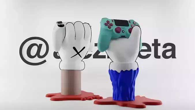 Kaws BFF Companion Hand Controller Stand PS and Xbox for Print 3D print model