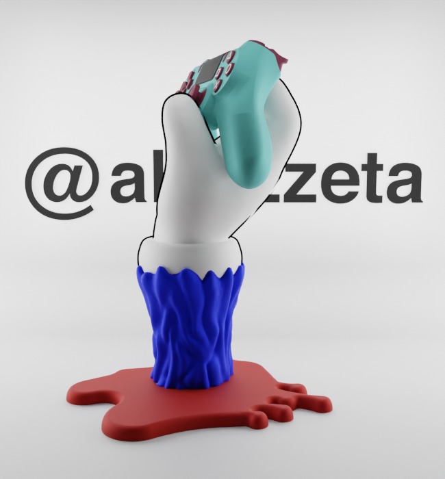 Kaws BFF Companion Hand Controller Stand PS and Xbox for Print 3D print model_23