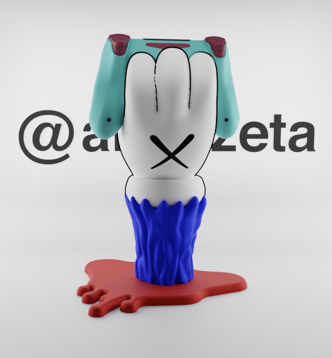 Kaws BFF Companion Hand Controller Stand PS and Xbox for Print 3D print model_28