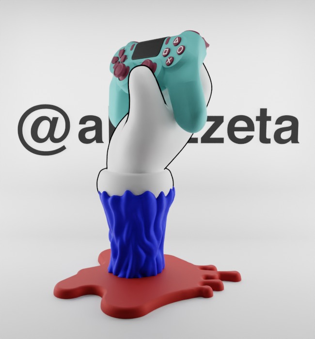 Kaws BFF Companion Hand Controller Stand PS and Xbox for Print 3D print model_22