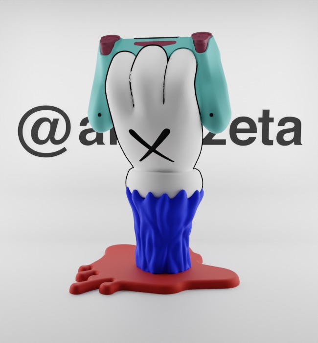 Kaws BFF Companion Hand Controller Stand PS and Xbox for Print 3D print model_29