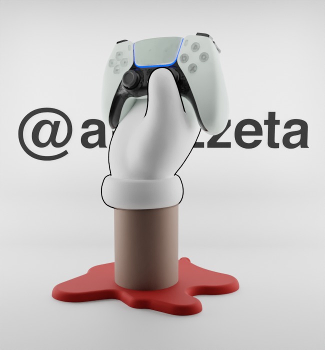 Kaws BFF Companion Hand Controller Stand PS and Xbox for Print 3D print model_3
