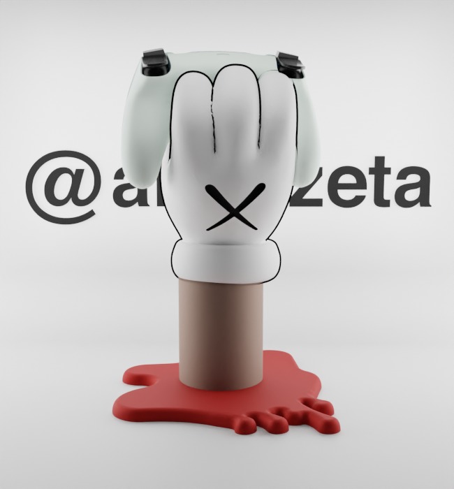 Kaws BFF Companion Hand Controller Stand PS and Xbox for Print 3D print model_10