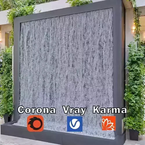 Homemade wall waterfall 150 frame LOOP 3D model
