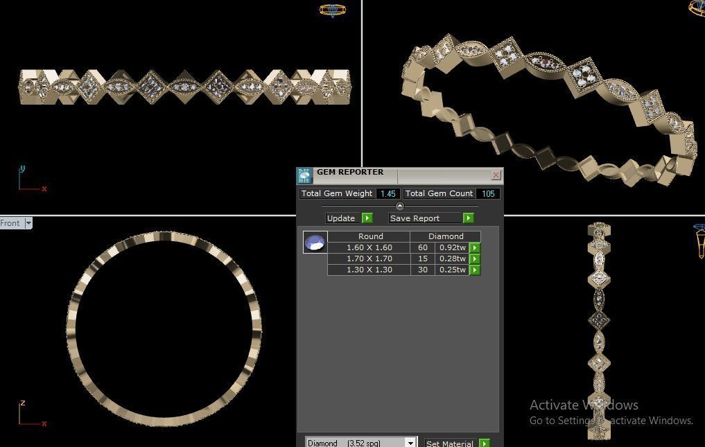 bangle x002 3D print model_4
