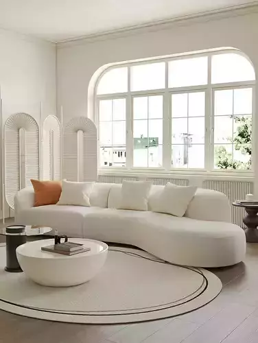 French residential indoor 3 d model