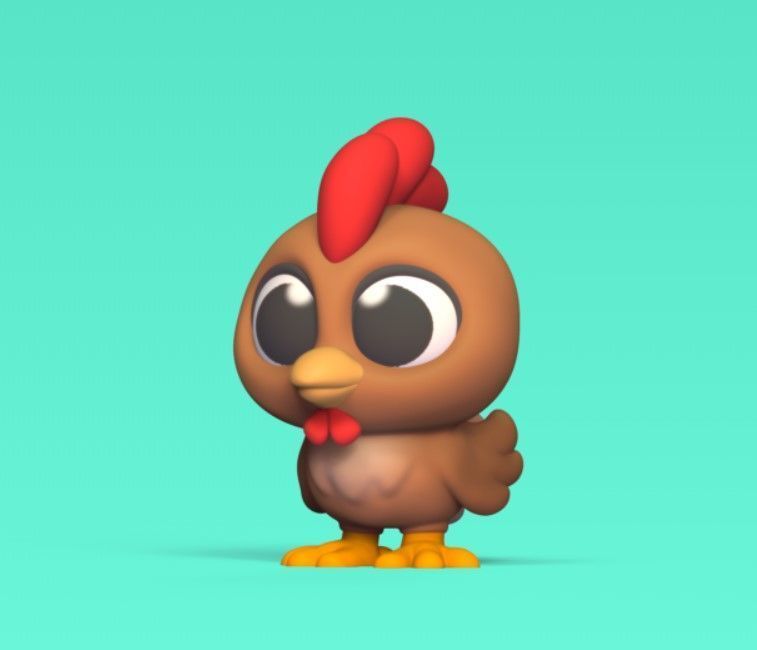 Cute Little Chicken 3D print model_2