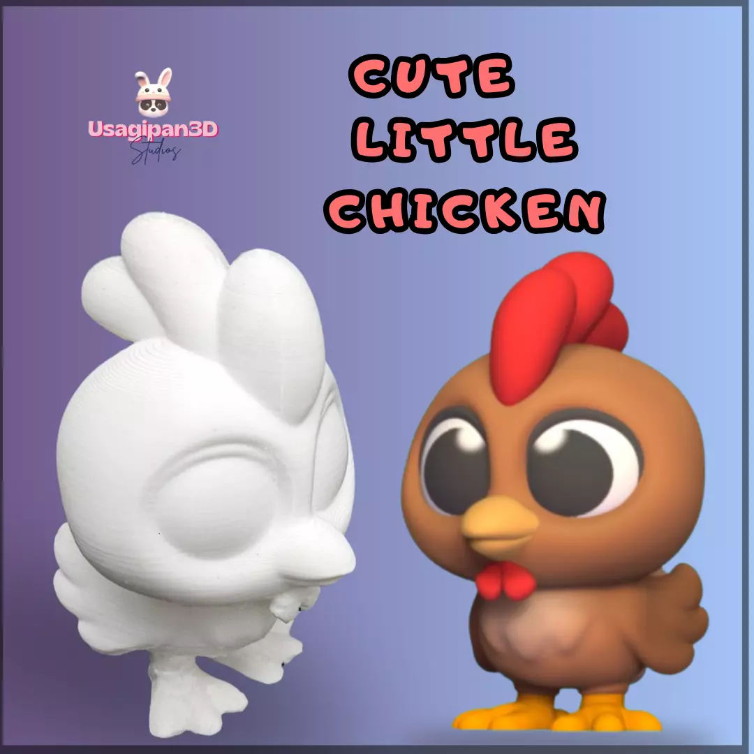 Cute Little Chicken 3D print model_0