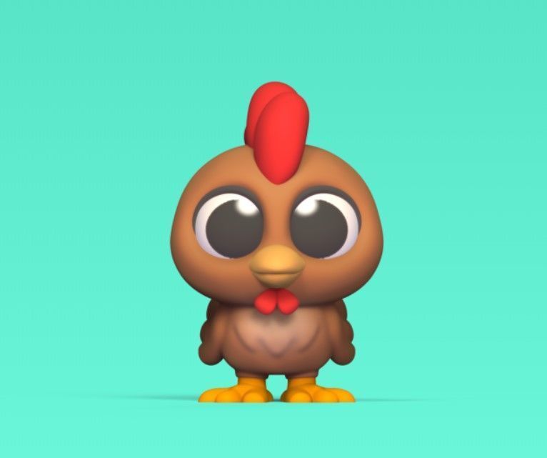 Cute Little Chicken 3D print model_1