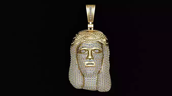 hip hop jesus pendent 3d printable model