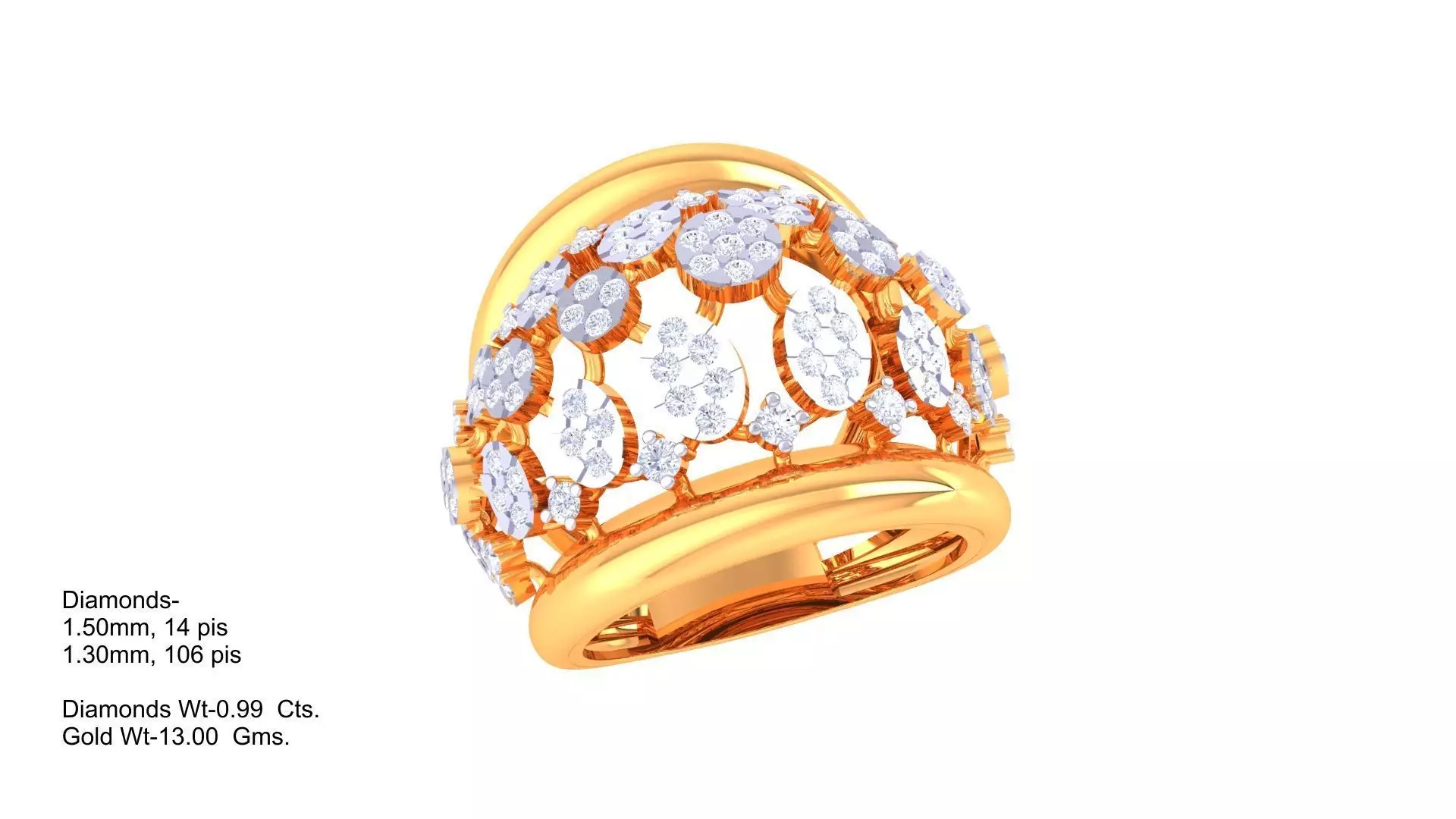 Luxury in Every Facet Stunning Diamond Rings Collection 3D print model