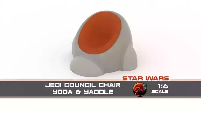 Jedi Council Room Chair Yoda 1-6 Scale Hottoys 3D print model