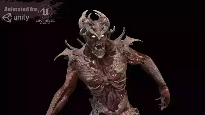 DemonL Low-poly 3D model