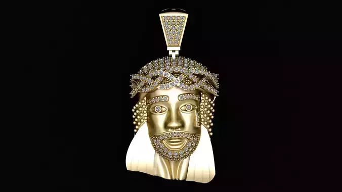 big hip hop jesus pendant 3d printable model