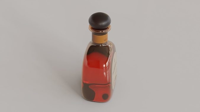 Tequila Bottle 01 3D model 2