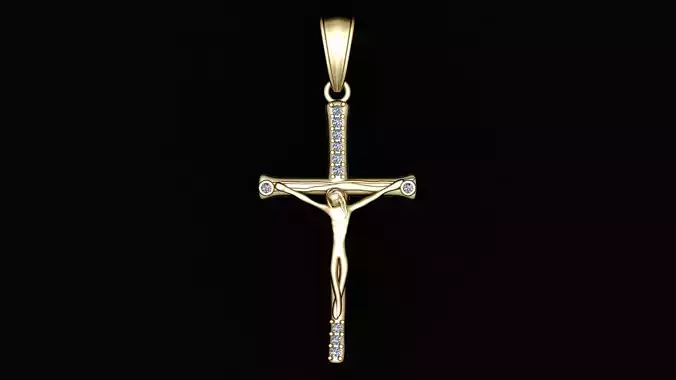 jesus cross pendent 3d printable model