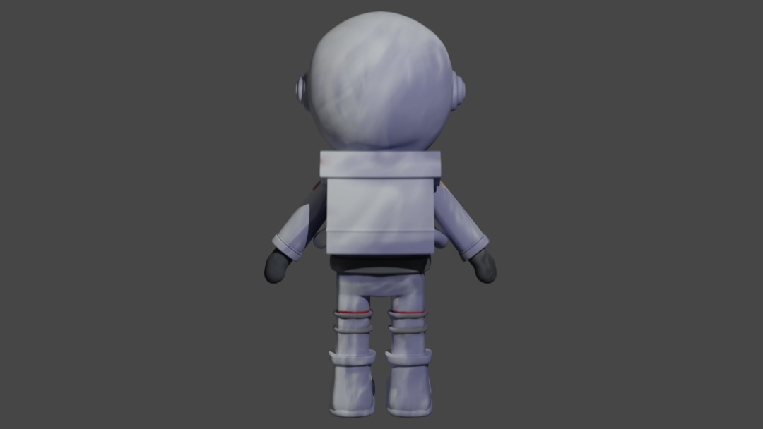 Hand-Painted Astronaut Character - High-Quality 3D Model Low-poly 3D model_2