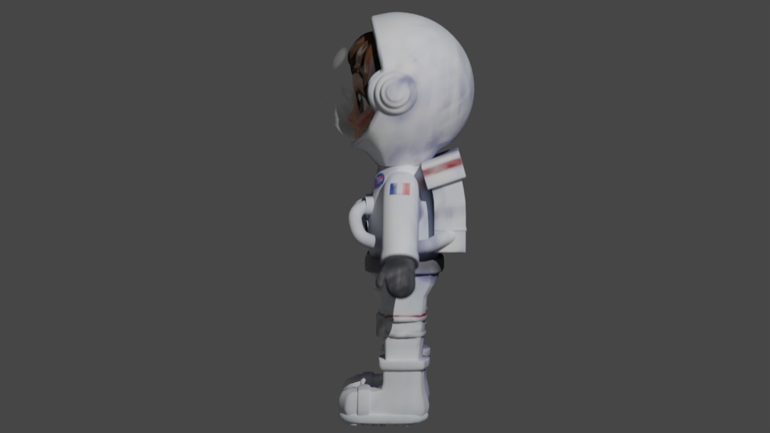 Hand-Painted Astronaut Character - High-Quality 3D Model Low-poly 3D model_4