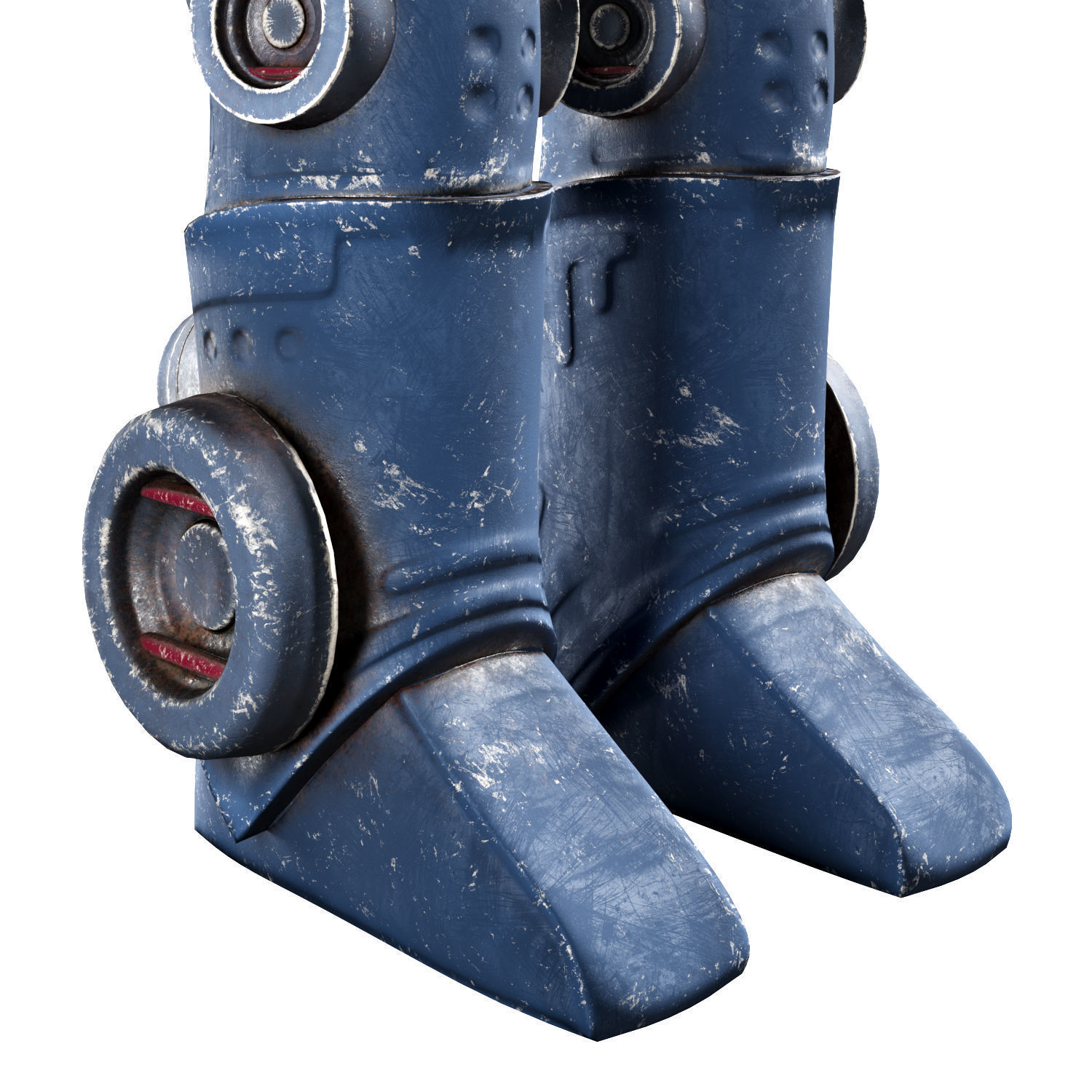 Sci-Fi Boots Low-poly 3D model_1