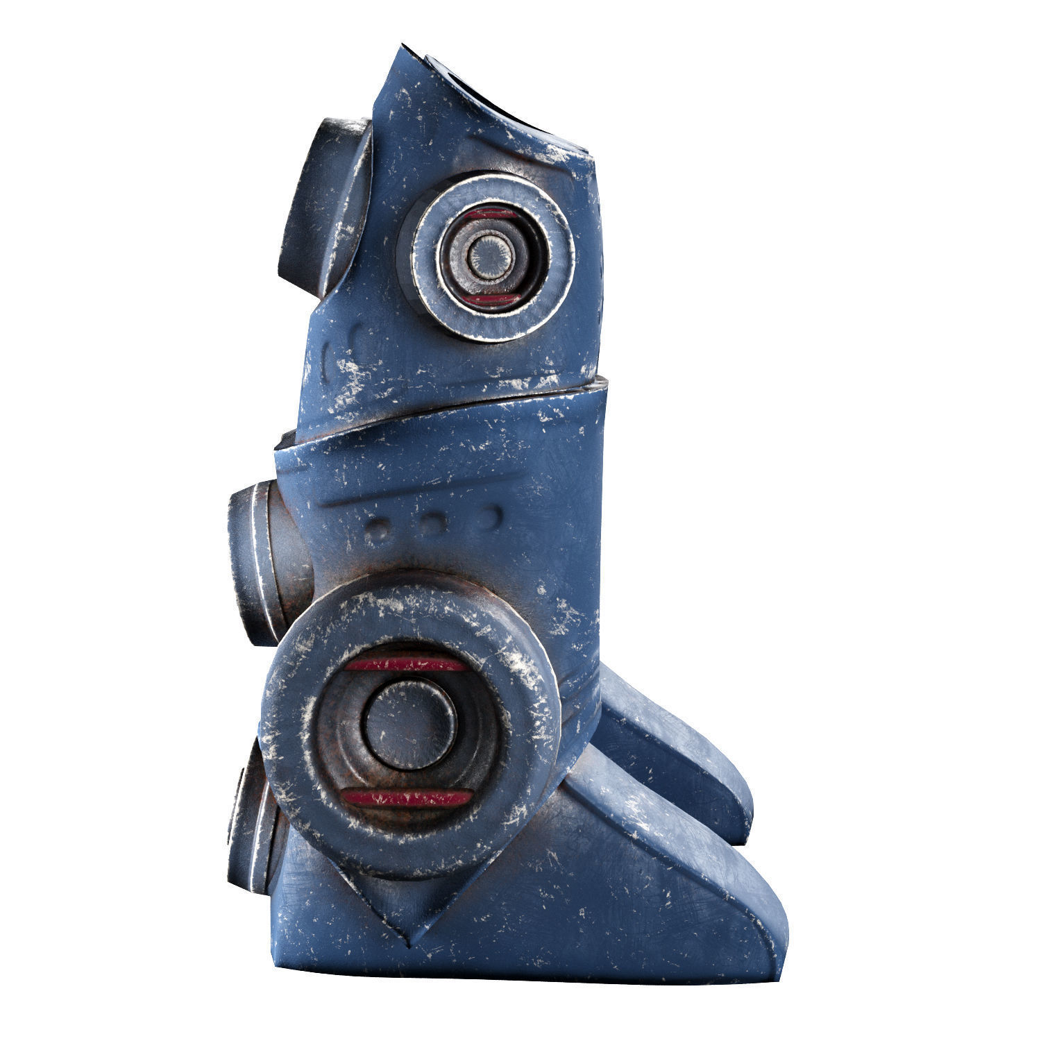 Sci-Fi Boots Low-poly 3D model_2