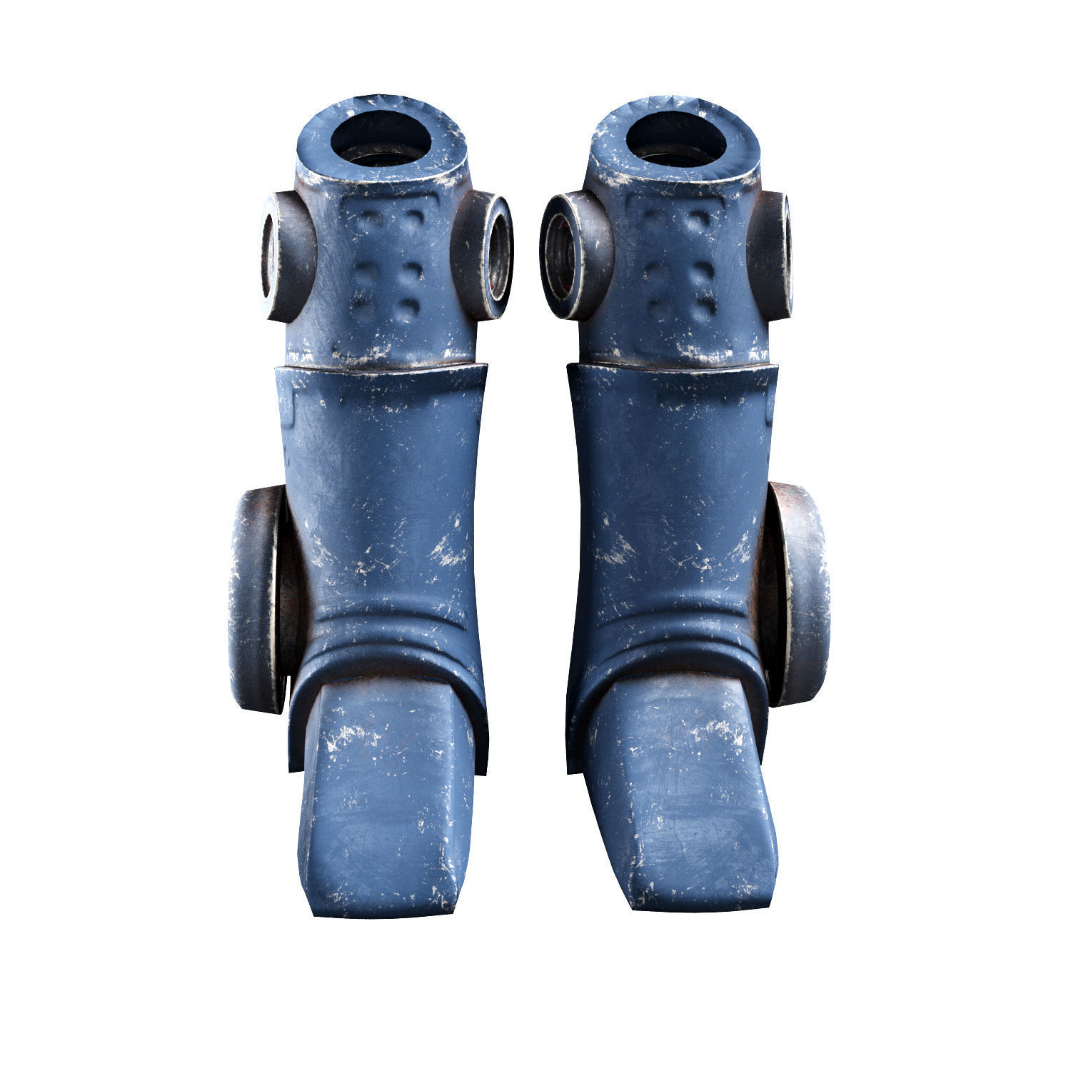 Sci-Fi Boots Low-poly 3D model_4