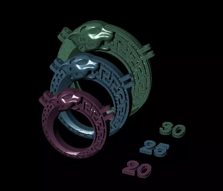 tiger pendant fusion enamel -3 different sizes 3D print model