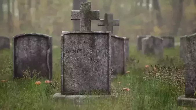 Gravestone Pack Low-poly 3D model