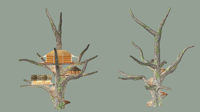 Tree House 3D Models Low-poly 3D model