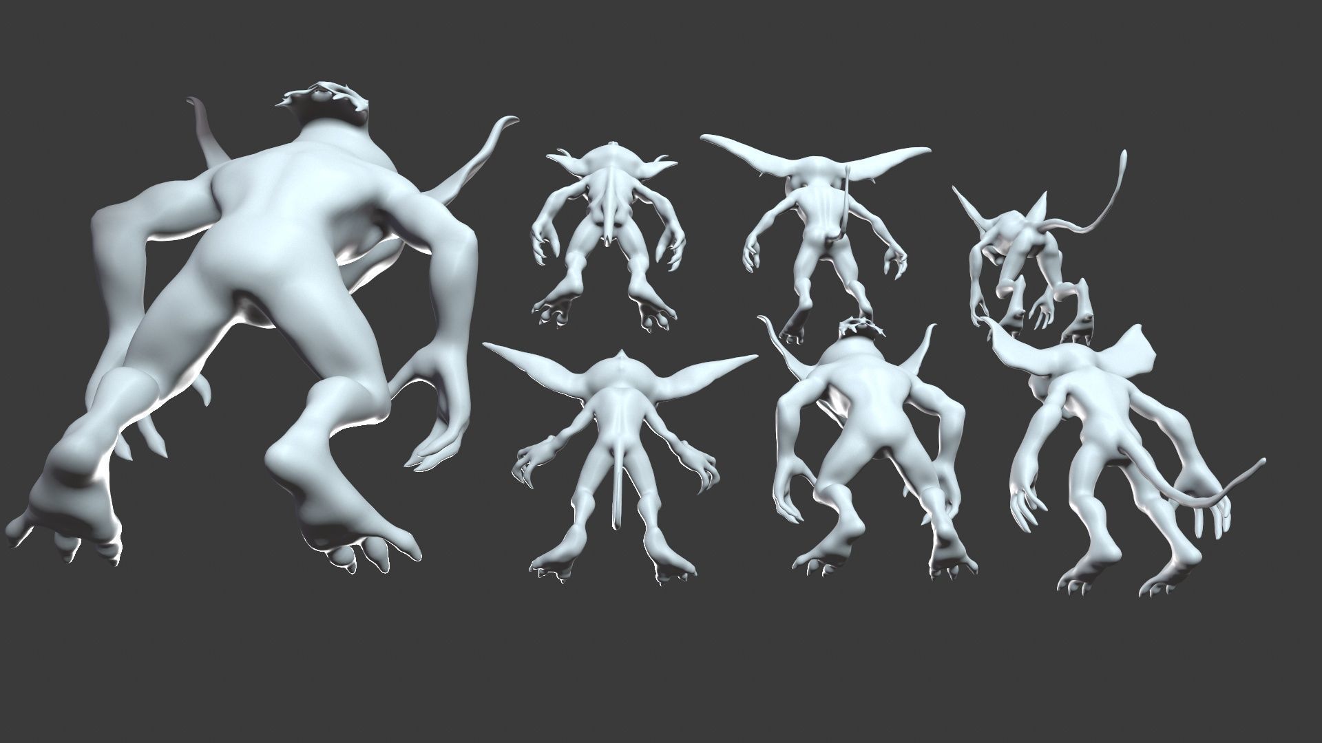 Goblin Character Base Mesh Set 3D model_34
