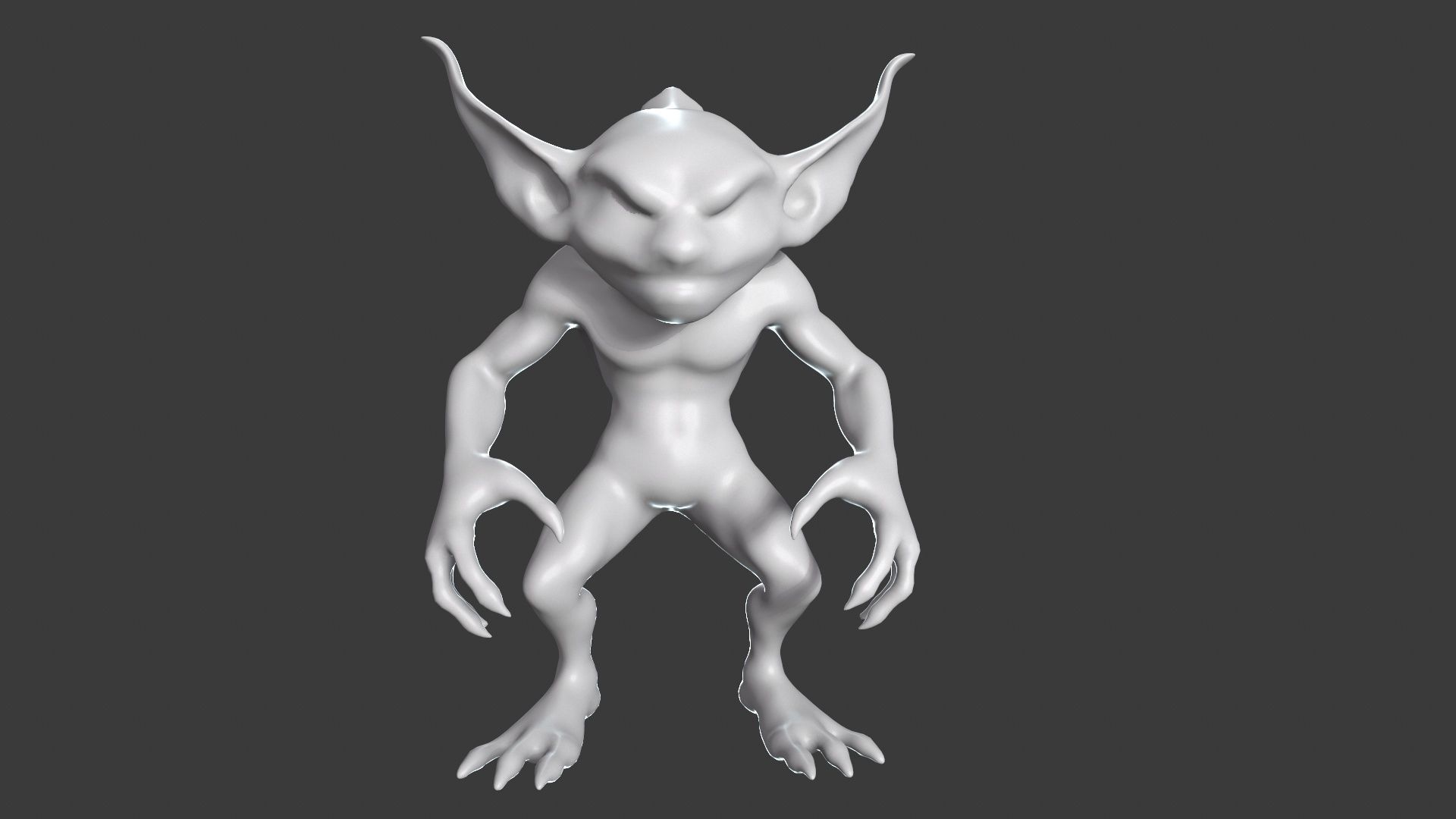 Goblin Character Base Mesh Set 3D model_74