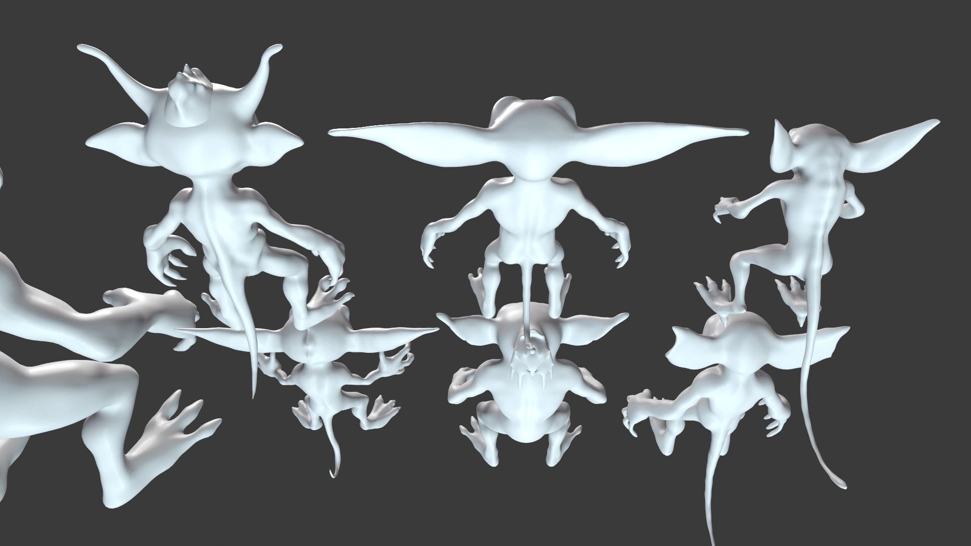 Goblin Character Base Mesh Set 3D model_13