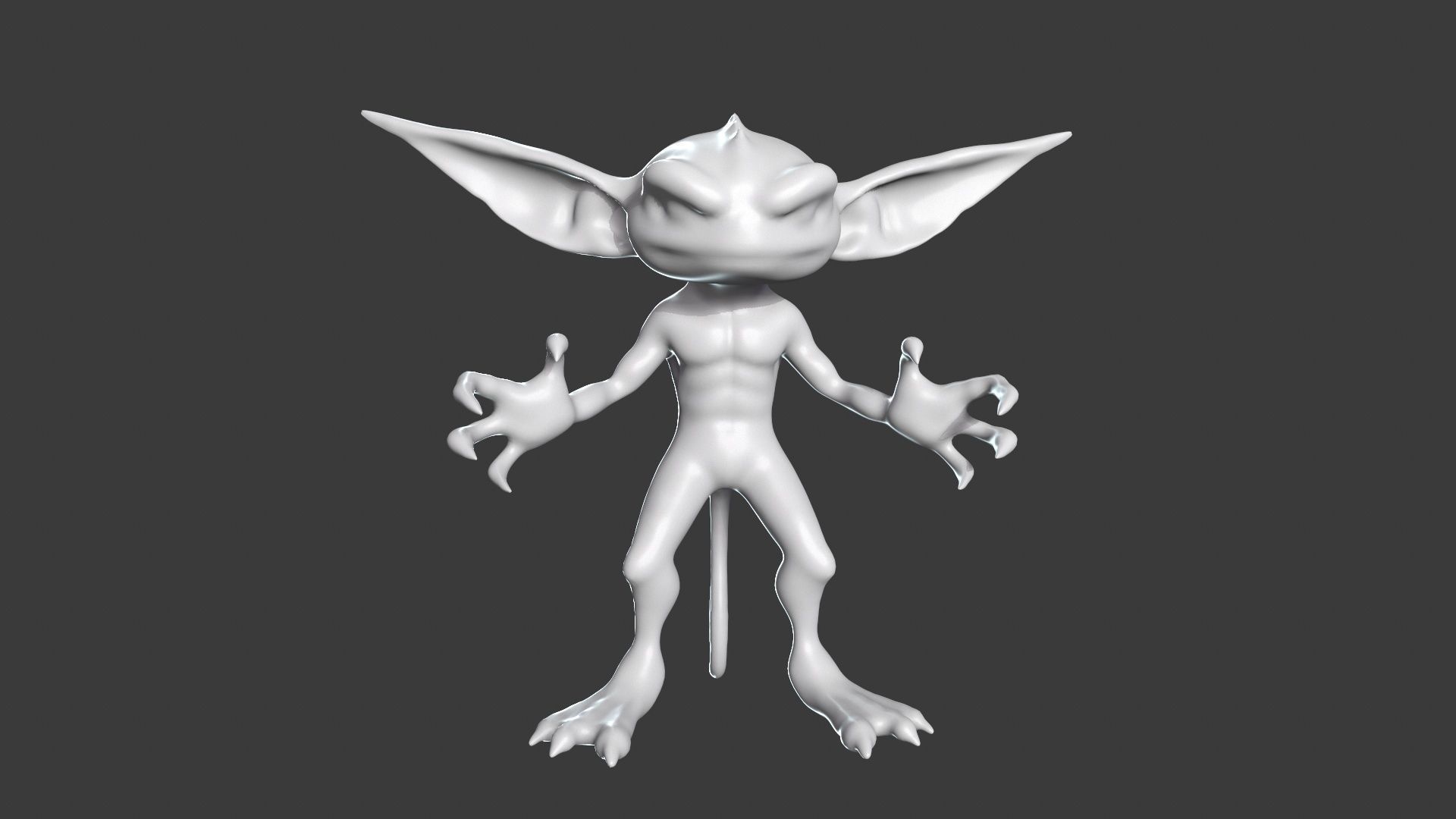 Goblin Character Base Mesh Set 3D model_37