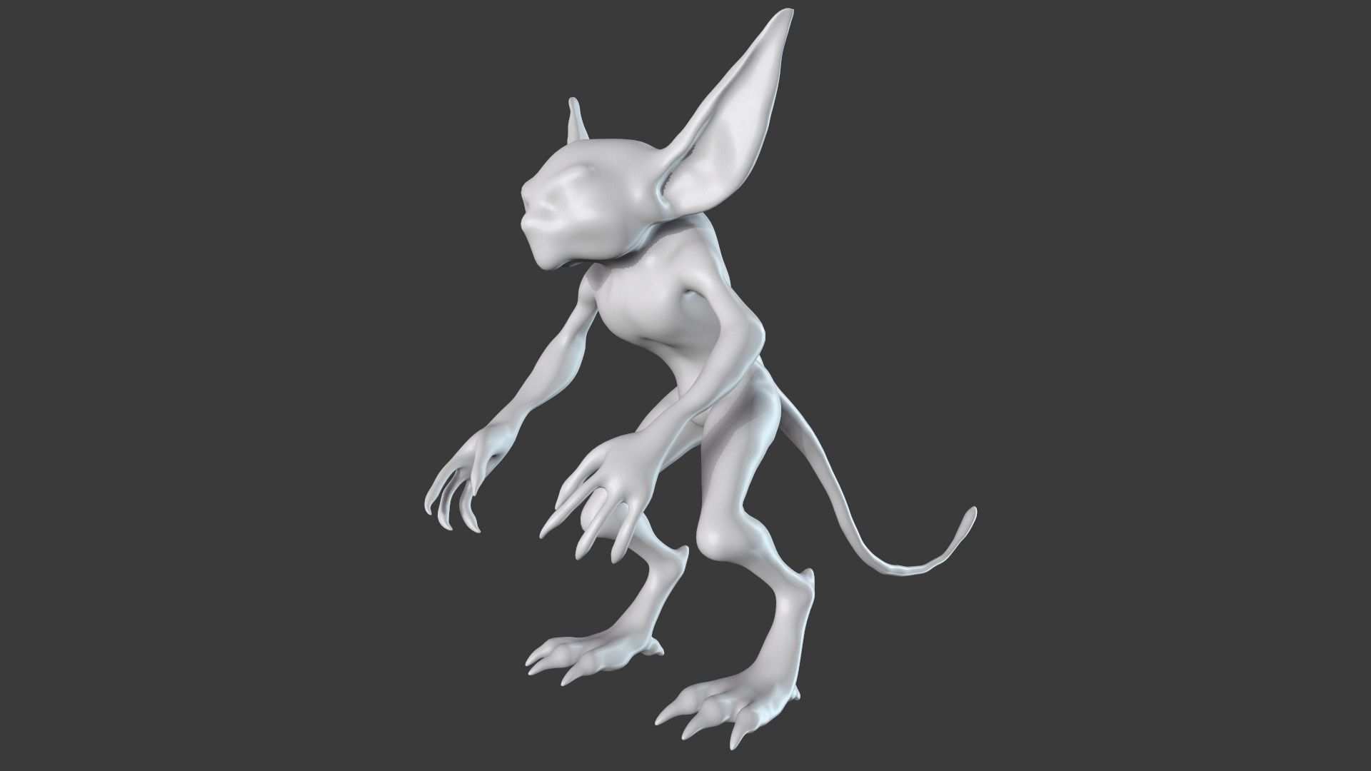 Goblin Character Base Mesh Set 3D model_25