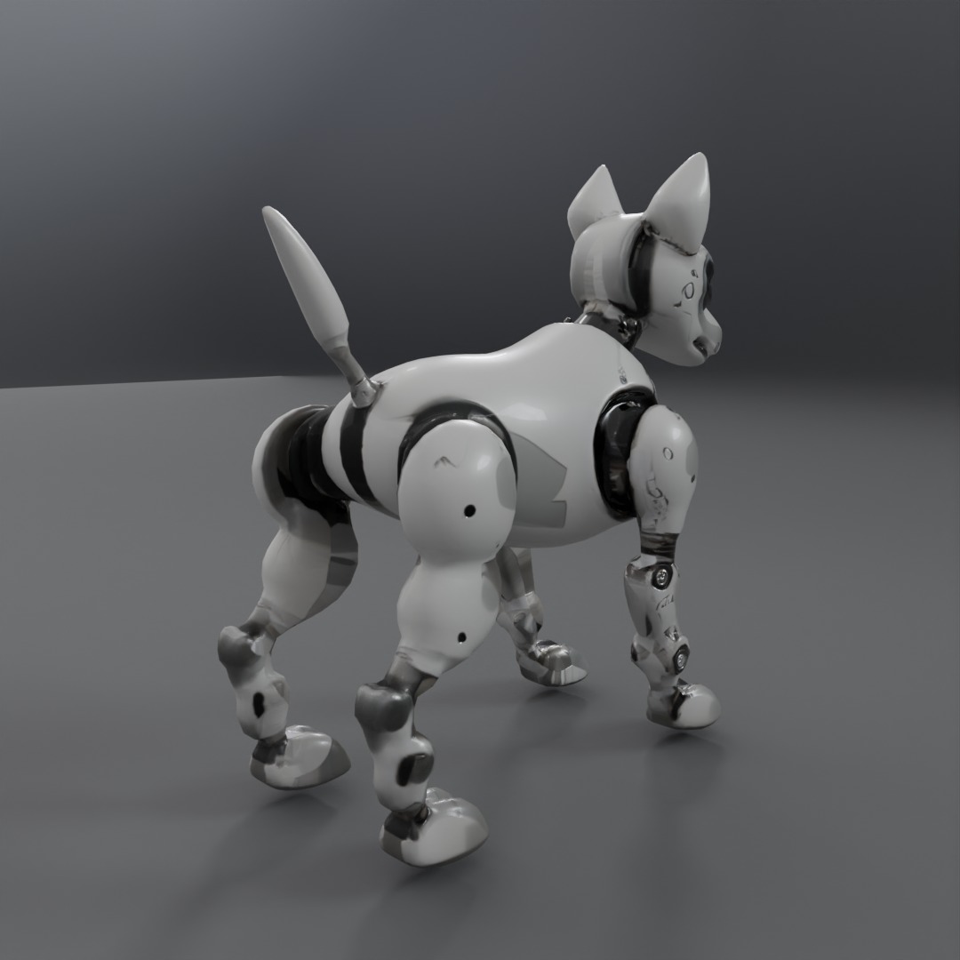 robot dog  3D model_2