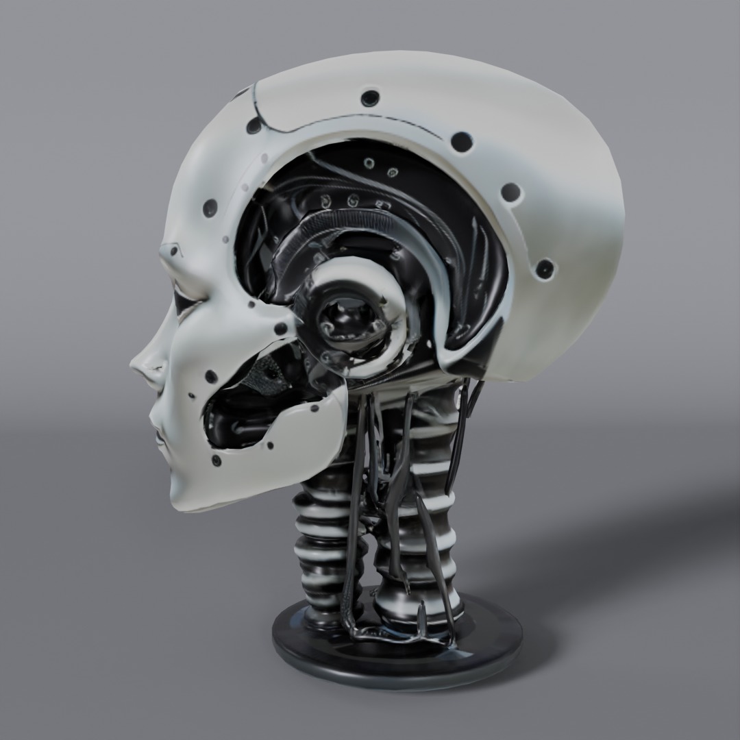 robotic head 3D model_2