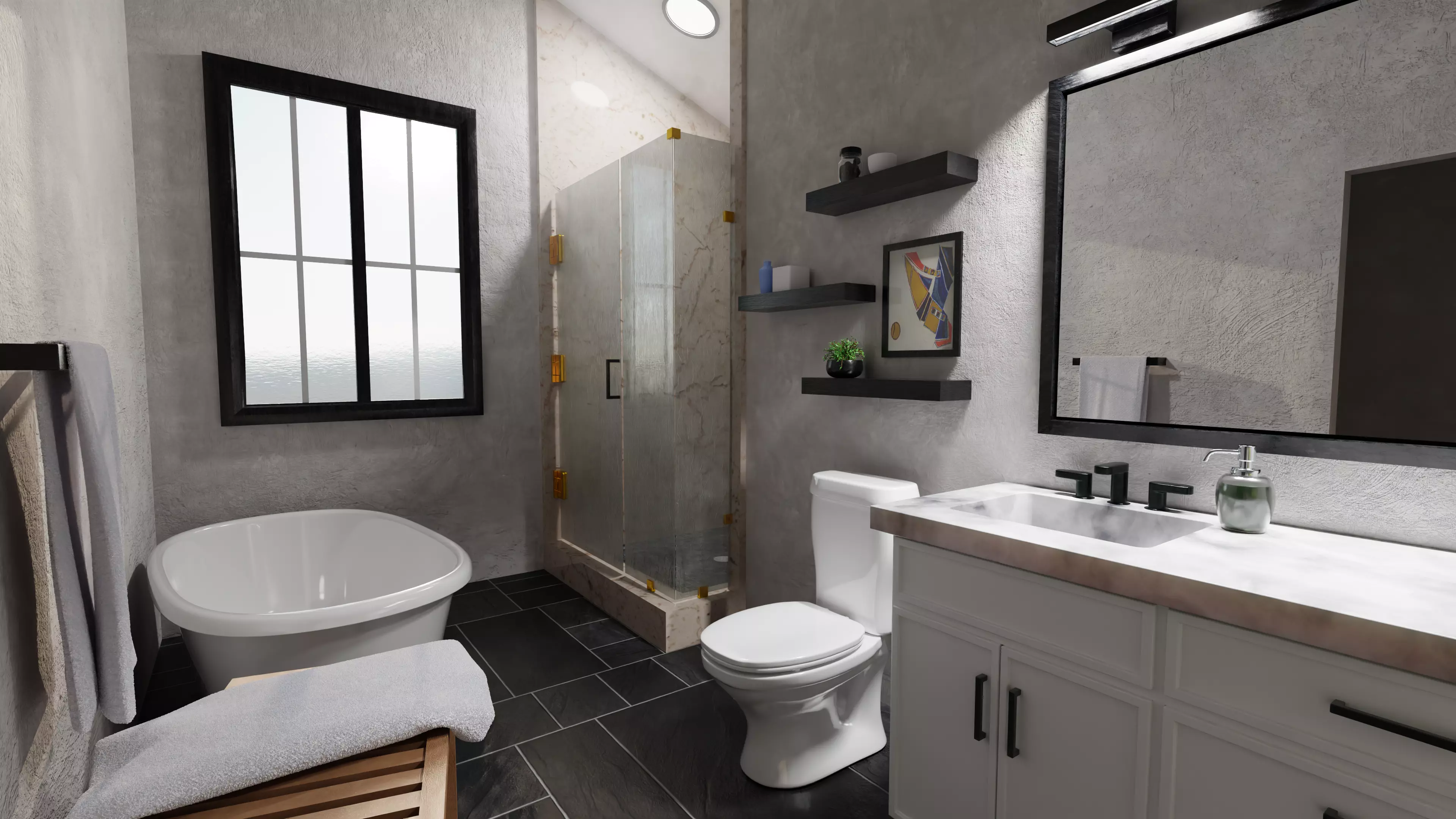 Bathroom Interior 3D - Furniture 3D model_0