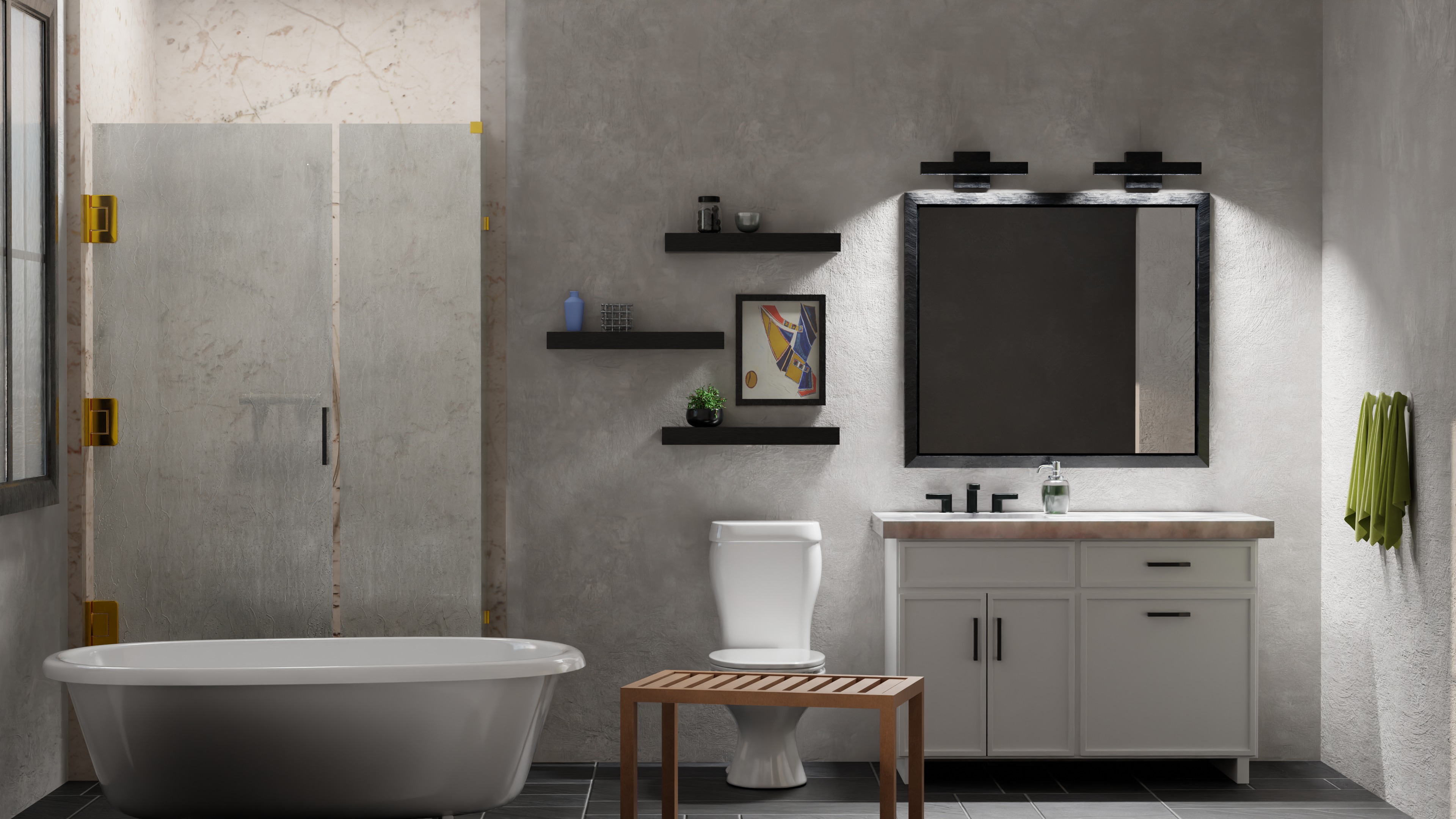 Bathroom Interior 3D - Furniture 3D model_1