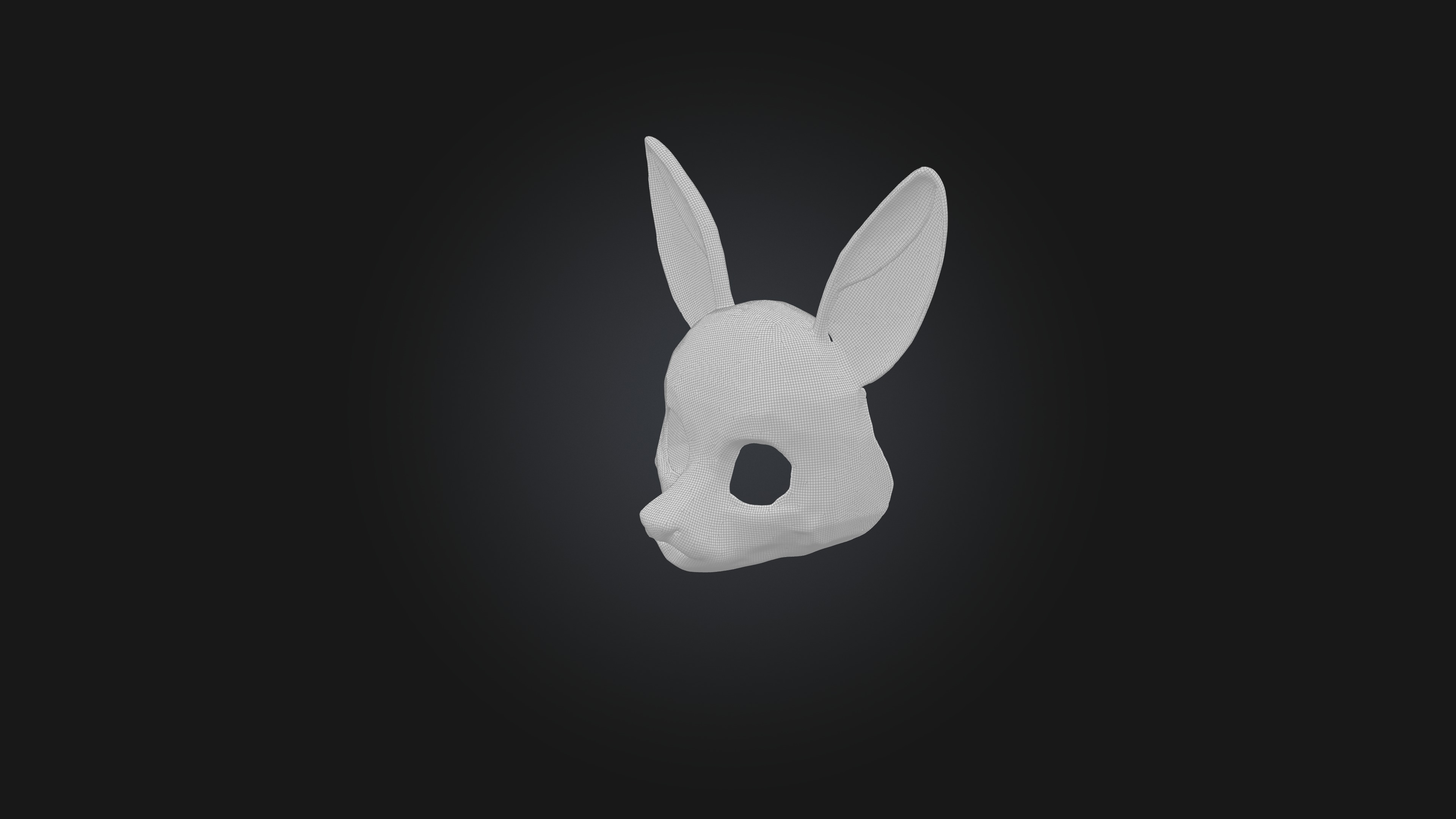 rabbit mask 3D model_6