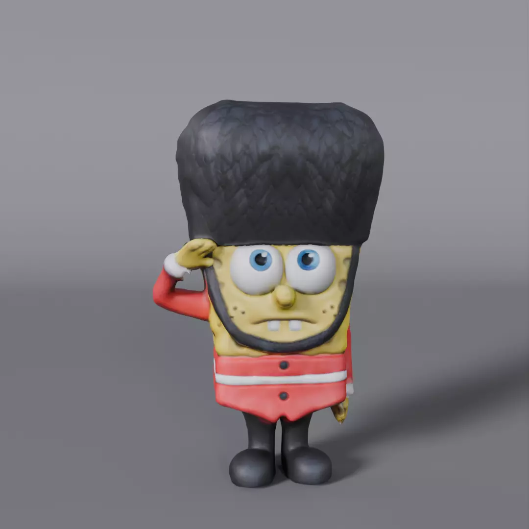 spongebob sculpture 3D model_0