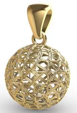 Direct Casting Ball Pendant 3D model Texture 3D print model