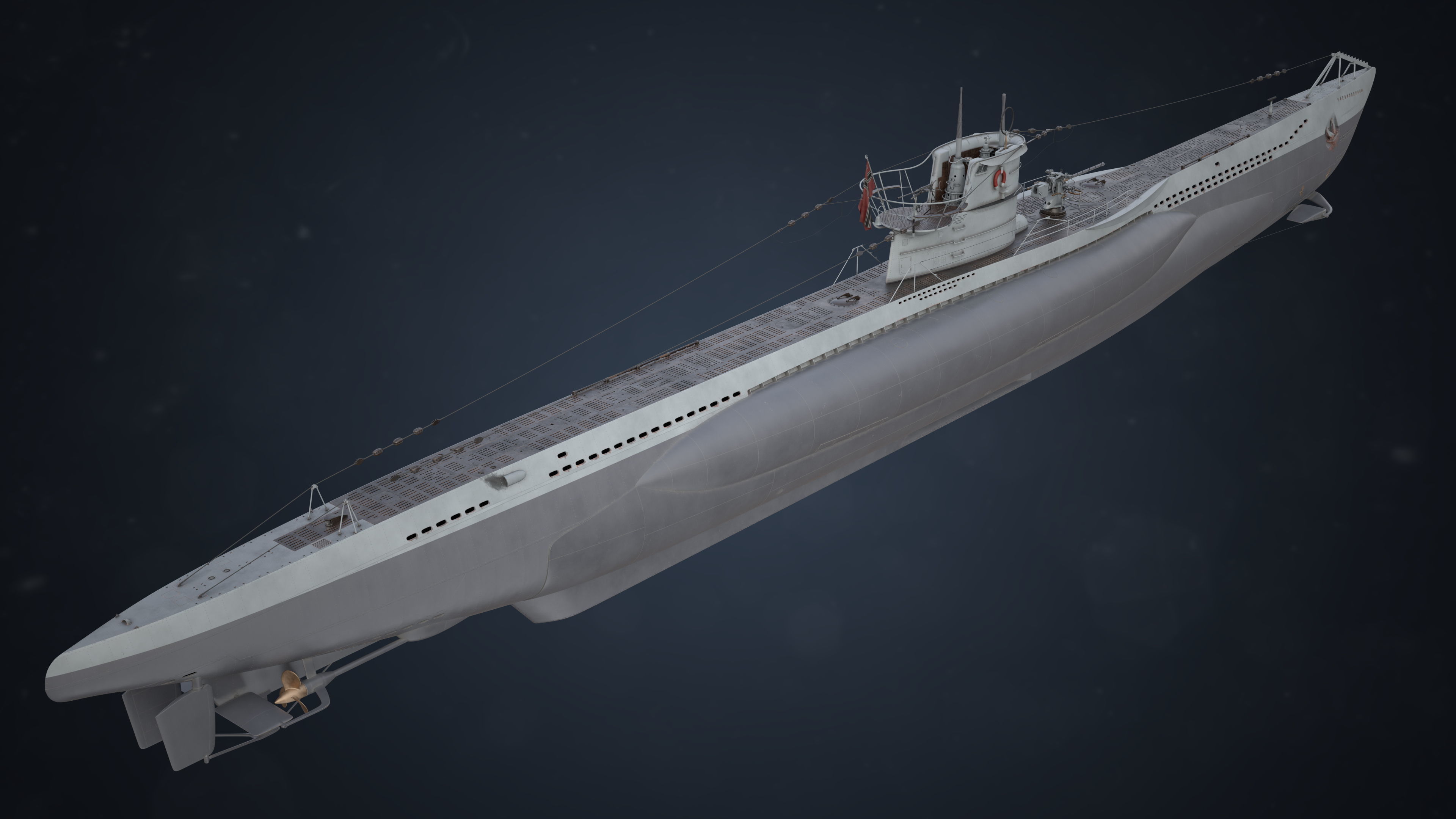 German Type VIIC U-Boat 3D model_1