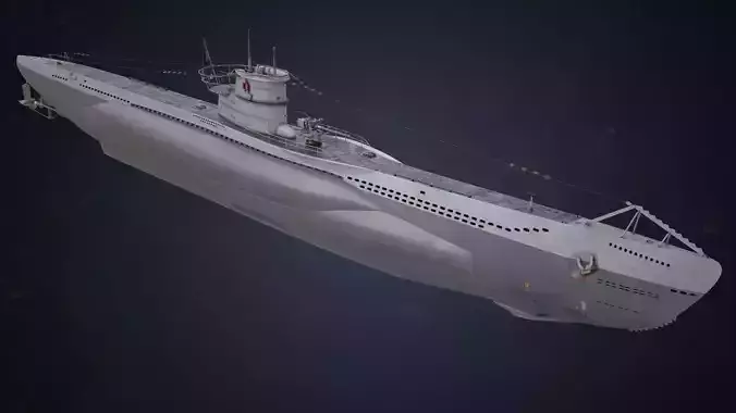 German Type VIIC U-Boat 3D model