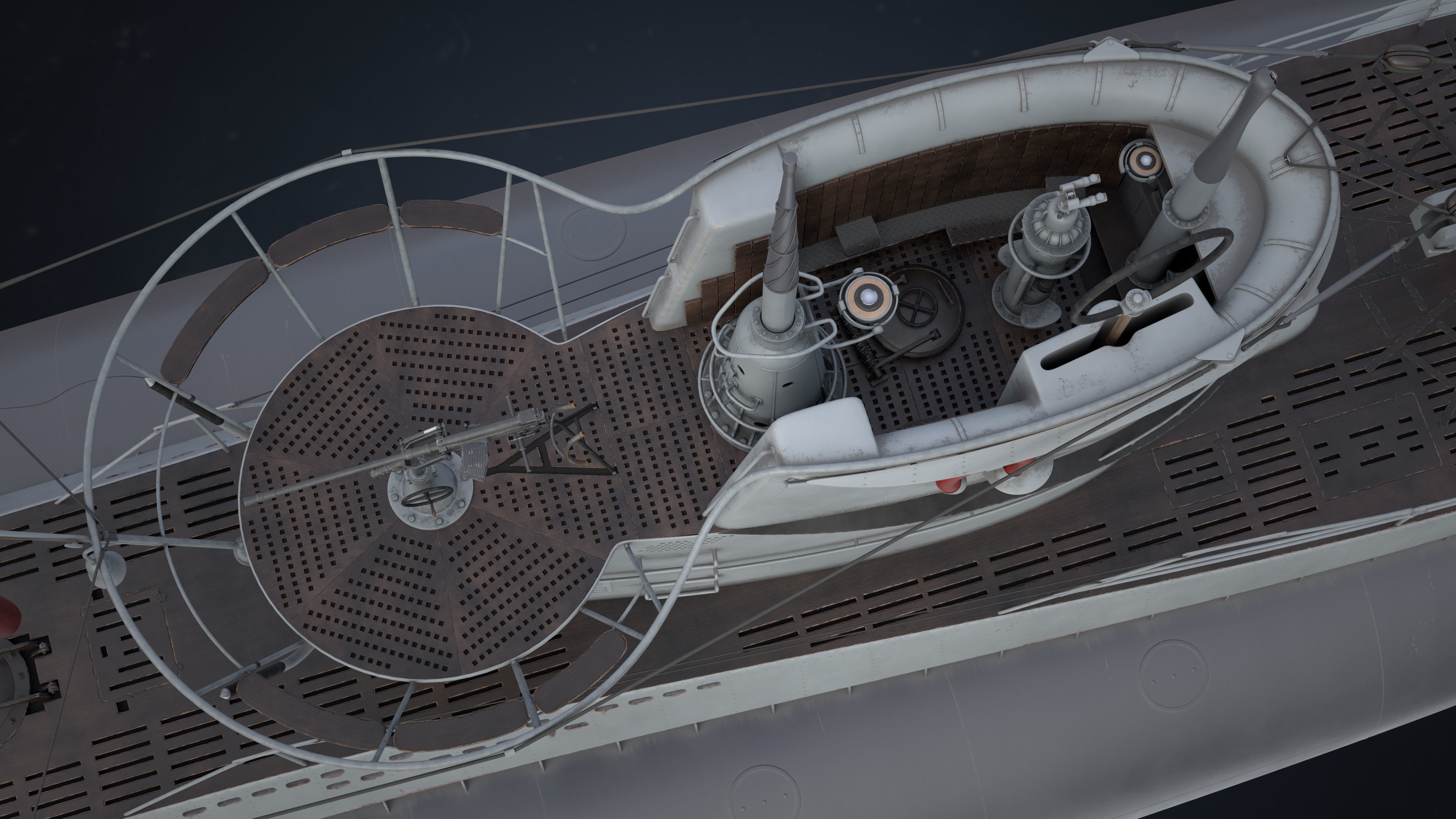 German Type VIIC U-Boat 3D model_7