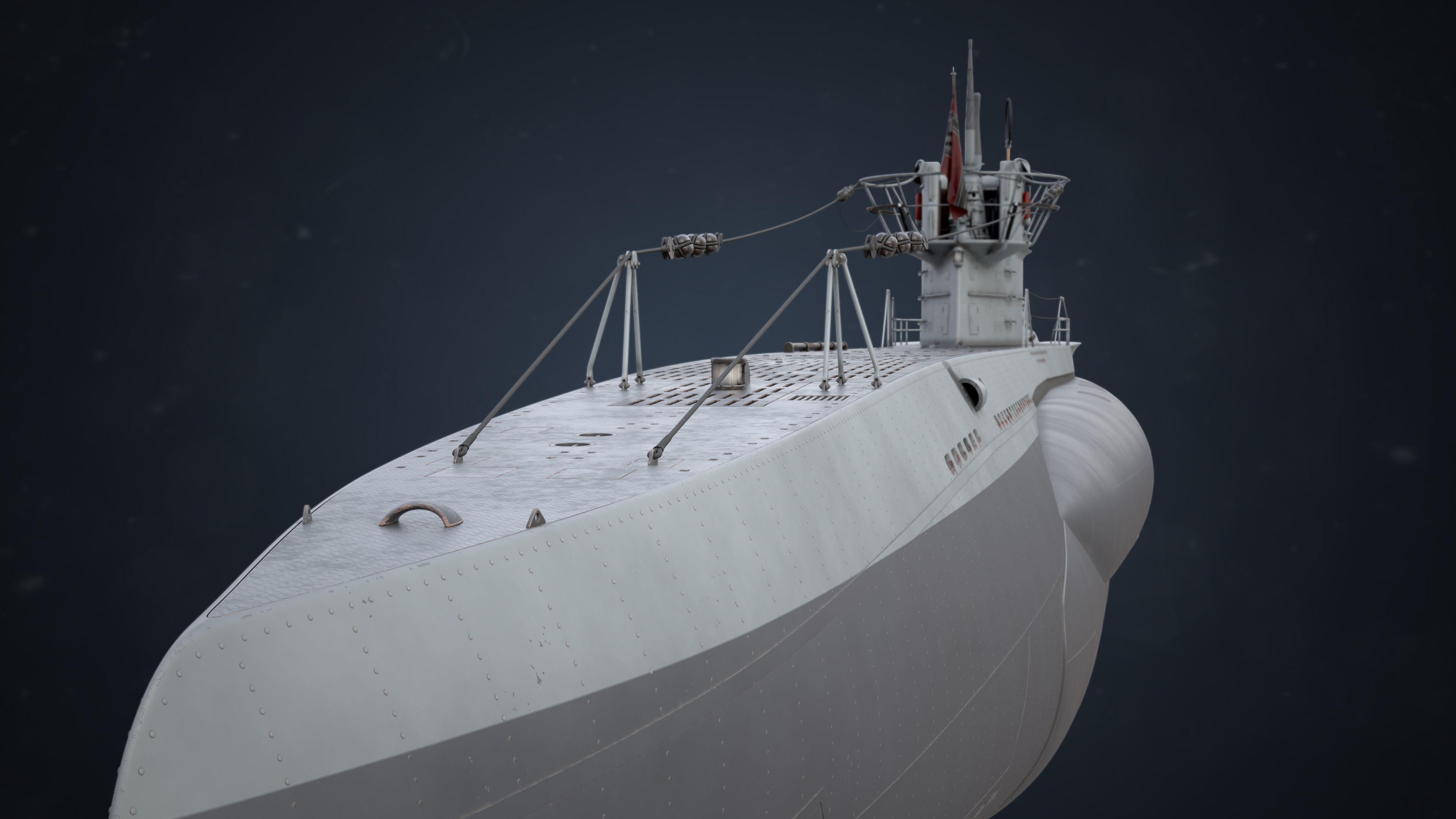 German Type VIIC U-Boat 3D model_10