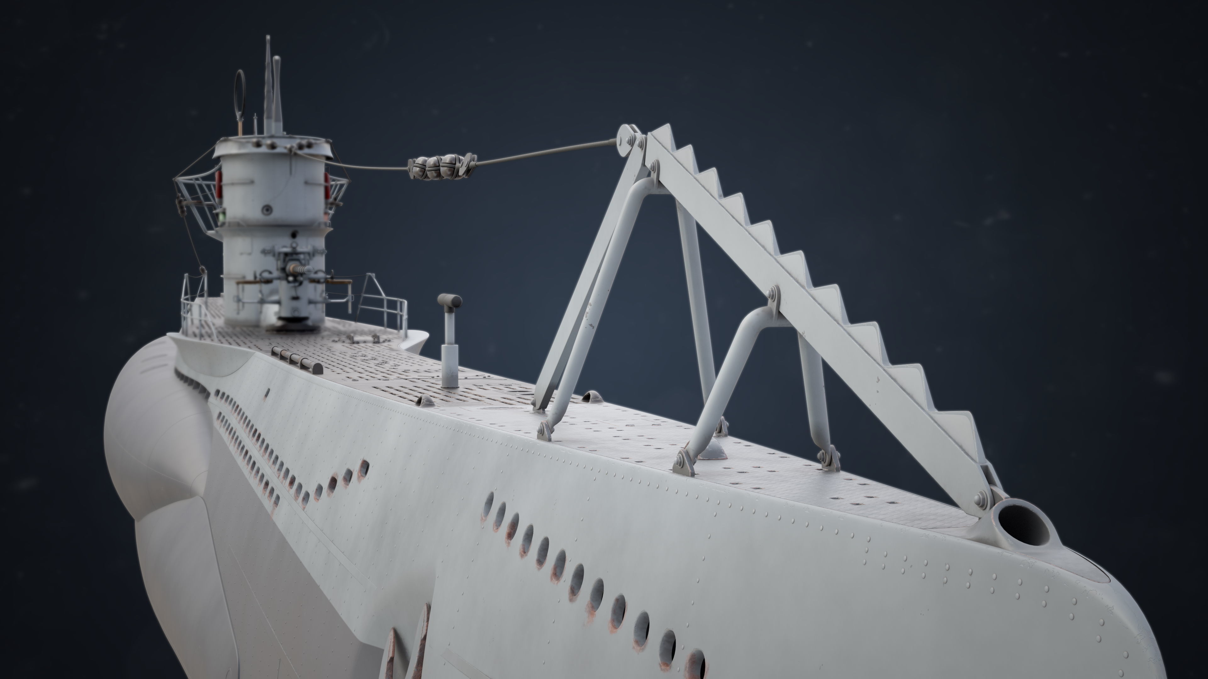 German Type VIIC U-Boat 3D model_3