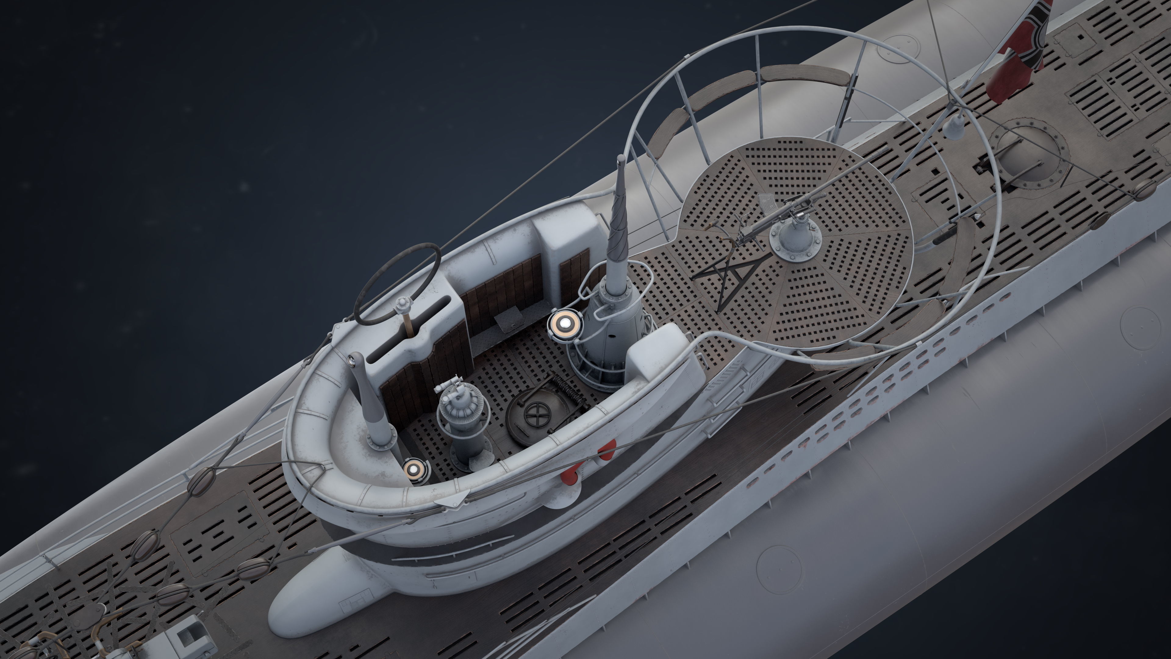 German Type VIIC U-Boat 3D model_6
